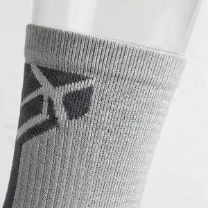 Gray Crew Socks Breathable Polyester Spandex Running <b>Athletic</b> <b>Support</b> Summer Adults Regular Fit Knitted Solid Color - Product Image 4