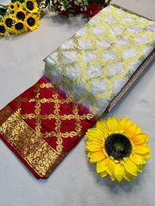 Sari en soie d'art de qualité supérieure, tenue ethnique indienne traditionnelle, sari en soie douce pour femmes, vêtements de soirée de créateur - Product Image 4
