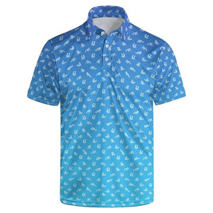 Polo de golf de manga corta para hombre, diseño divertido con estampado de equitación, camisas con cuello de secado rápido que absorben la humedad - Product Image 1
