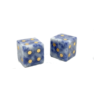 Stone Sodalite D6 <b>Dice</b> Cube Natural Gemstone Crystal Stone D6 <b>Dice</b> Engraved Stone Custom <b>Dice</b> <b>Sets</b> - Product Image 5