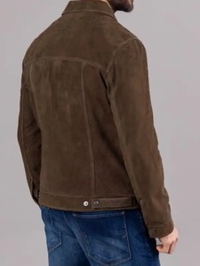 <b>Men</b>’s Seaton Brown <b>Suede</b> <b>Jacket</b> – Premium <b>Suede</b> Casual <b>Jacket</b> Classic Vintage Outerwear Wholesale Manufacturer - Product Image 3