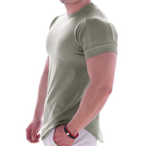 Camisetas Deportivas de Manga Corta para Hombre, Transpirables, de Spandex/Poliéster, Color Sólido, a la Moda, MOQ Bajo - Product Image 2