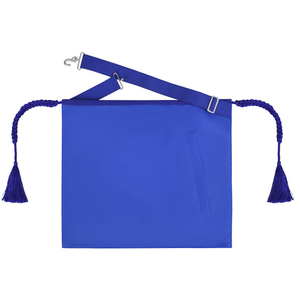 Master Mason Blue Lodge <b>Apron</b> <b>White</b> Cotton With Blue Cords & Tassels High End Masonic <b>Aprons</b> produced with fine materials - Product Image 2
