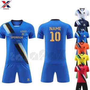 Ensemble de maillots de football personnalisés, légers, durables, 100% polyester, séchage rapide, manches courtes, unisexe, adultes, clubs, écoles, entraînement, vêtements d'équipe - Product Image 2
