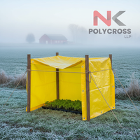 Bâche de protection anti-UV et anti-moisissure pour céréales, en HDPE stabilisé aux UV, tissée, pour stockage extérieur à long terme