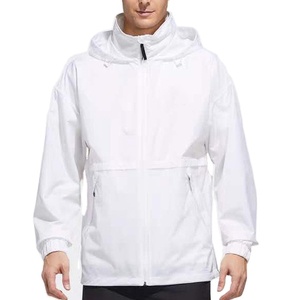 Veste de sport d'extérieur personnalisée de haute qualité, imperméable, coupe-vent, en toile, avec fermeture éclair, fine, légère, pour hommes, vêtements décontractés - Product Image 1