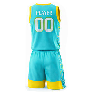 เสื้อบาสเก็ตบอลสำหรับผู้ใหญ่แบบกำหนดเอง พิมพ์ลายแบบซับลิเมชั่น ชื่อ หมายเลข โลโก้ ขนาดพลัสไซส์ แห้งเร็ว ระบายอากาศได้ดี โพลีเอสเตอร์ 100% - Product Image 2