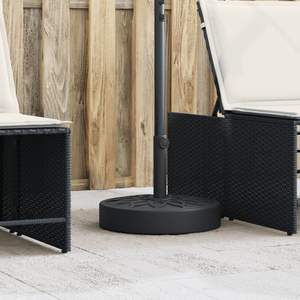 Base para Sombrilla de Patio de Polietileno Negro de 55 lb con Concreto, Accesorio Duradero para Muebles de Exterior - Product Image 1