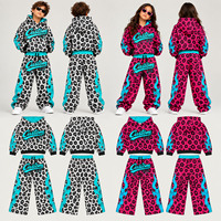 Ensemble sweat à capuche et pantalon de jogging imprimé léopard personnalisé pour enfants, survêtement polaire garçon et fille, 2 pièces, 12-13 ans