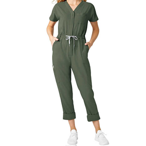 Comfortable High-quality Medical Nursing <b>Scrubs</b> Uniforms <b>Sets</b> Wholesale Custom Womens Short Sleeve Cotton Polyester <b>Scrub</b> <b>Set</b> - Product Image 5