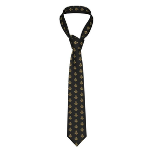 Corbata Masónica de la Logia Azul, Negra y Dorada 2026, Regalia Masónica, Logotipo Personalizado Impreso por Transferencia Térmica, Servicio OEM, Personalizable - Product Image 2