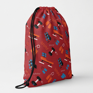 Sac de sport personnalisé à cordon de serrage, vente en gros, sac à dos de voyage et scolaire imprimé sur mesure, fabricant de sacs à cordon de serrage - Product Image 3