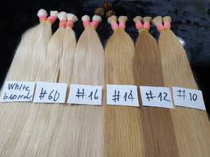 Vente d'usine 100% vierge Remy vietnamien Blonde #60 Machine Double trame 100g livraison gratuite en gros offre à durée limitée cheveux - Product Image 6