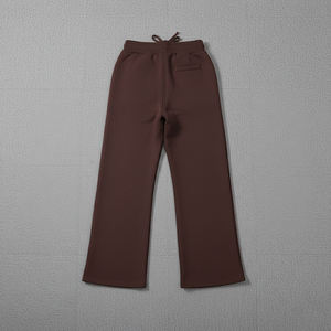 Pantalon d'hiver pour femme en dentelle avec logo brodé personnalisé, boutons latéraux effet vieilli, taille élastique en polaire - Product Image 4