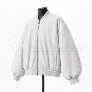 Chaqueta Bomber Unisex Personalizable con Cierre, Forro Polar, Ligera, Transpirable, Ecológica, Estilo Vintage, Cuello Alto, Proveedor OEM - Product Image 3
