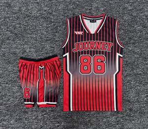 ชุดบาสเก็ตบอล Rexfit เสื้อกล้ามตาข่ายลายทาง กางเกงขาสั้น พิมพ์ลายแบบ Sublimation ระบายอากาศได้ดี ผลิตจากโพลีเอสเตอร์ ชุดยูนิฟอร์มสำหรับผู้ใหญ่แบบ Unisex - Product Image 6