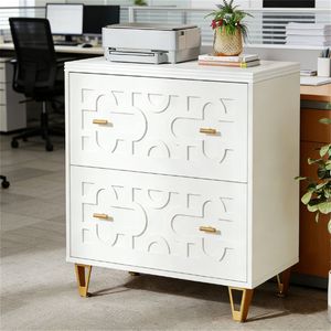 Mobiletto Portadocumenti a Due Cassetti con Ampio Spazio di Archiviazione, Supporto per Stampante e Organizzatore da Scrivania - Product Image 4