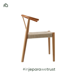 Silla de Comedor de Diseño Moderno y Minimalista con Estructura de Madera, Asiento de Cuerda Trenzada, Ecológica y Duradera para Apartamentos - Product Image 5
