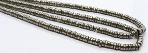 Cuentas de pirita natural Heishi tipo disco de 5 mm y 6 mm, cuentas de pirita en forma de rueda, hilo de 16 pulgadas para fabricación de joyas, venta al por mayor, piedra preciosa de pirita a granel - Product Image 2