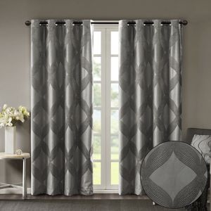 Ogee maglia Jacquard Total Blackout pannello tenda singolo pezzo mantovana per la decorazione della casa - Product Image 2
