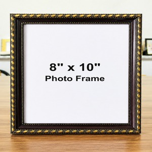 Wholesale Luxury Antique <b>Gold</b> Beaded Edge 8x10 Wood Picture Frame High Quality Vintage Style Decorative Wall Mounting Frame - Product Image 1