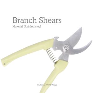 Tijeras de Podar de Acero Inoxidable de Alta Calidad de 7 Pulgadas con Mango de Plástico |   Cuchilla Curva para Diestros, Blanca, para Cortar Ramas de Árboles y Plantas - Product Image 2