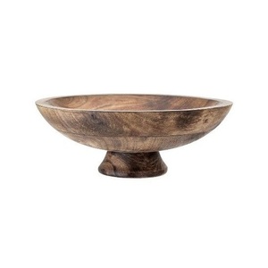Plateau en bois naturel sur pied, bol décoratif surélevé pour fruits, bonbons, noix, en-cas et présentation élégante sur la table à manger - Product Image 3