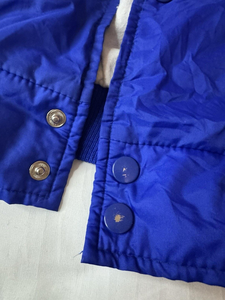 Chaqueta Varsity Azul para Hombre, Corte Regular, Forro de Felpa de Poliéster, Cuello Camisero, Estilo Casual, Ropa de Otoño - Product Image 5