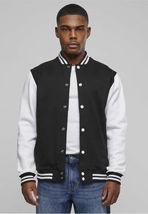 Chaqueta Varsity de Invierno para Hombre, Personalizada de Fábrica, Mezcla de Lana Ecológica, con Bordado de Letras en las Mangas Blancas, Estilo Urbano - Product Image 1