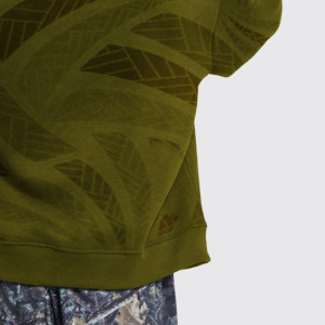 Sweat-shirt à capuche vert olive pour homme, coupe classique, style décontracté, vêtement d'hiver, tissu en molleton 100% coton, poche, écologique - Product Image 2