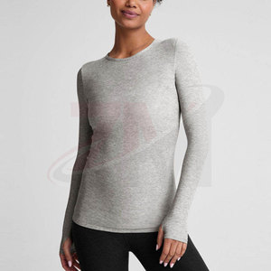 Camiseta de compresión personalizada OEM para mujer, de secado rápido, ropa deportiva para entrenamiento en el gimnasio y actividades físicas. - Product Image 5