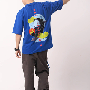 T-shirts d'été pour hommes, impression personnalisée en relief, grand logo, polyester/coton, écologiques, respirants, séchage rapide, faible MOQ, votre propre logo - Product Image 5