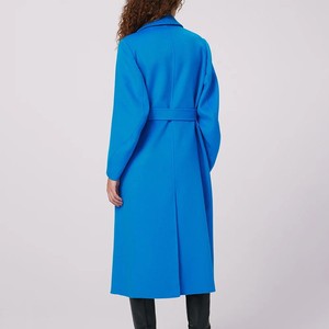 Plus Size <b>Women's</b> Long <b>Wool</b> Blend <b>Coat</b> <b>Double</b> <b>Breasted</b> Notched Collar Solid Color Classic Custom <b>Wool</b> <b>Coats</b> - Product Image 3