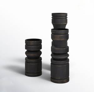 Cadeaux de Noël : Ensemble de 3 bougeoirs en bois noir imprimé, faits à la main, pour bougies chauffe-plat, décoration d'intérieur, au meilleur prix - Product Image 4