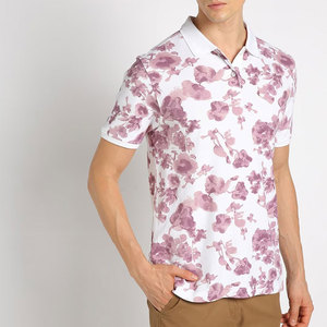 Dernières tendances de la mode, polos en coton personnalisés pour hommes, tissu jersey pas cher avec motif de lettres unique, polos pour hommes - Product Image 6