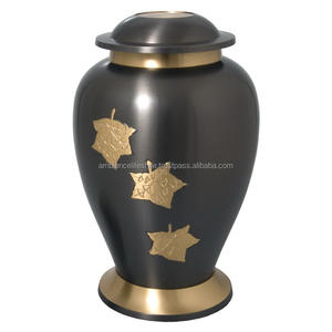 Ambience <b>Lifestyle</b> Modern Gold Trim Brass Cremation Urn American Style Adult Female Ashes Memorial <b>Bag</b> Wholesale for Men Women - Product Image 4