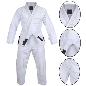 White BJJ Kimono for <b>Boys</b> Children Martial Arts Wear Durable Cotton Gi Regular Fit In-Stock Items New Design - Product Image 4