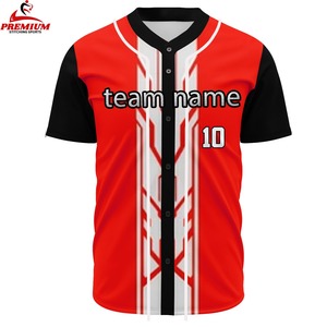 Maillot de baseball et softball personnalisé 2026 – Nouveau design, entièrement boutonné, sérigraphié, 100 % polyester respirant, col en V, séchage rapide - Product Image 3