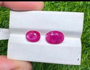 Pierre précieuse ovale facettée en rubis naturel, pierre rouge en vrac pour la fabrication de bijoux, bagues, pendentifs, boucles d'oreilles, qualité bijoux fins - Product Image 2