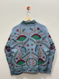 Maaunique Hand Embroidered Floral Cotton Breathable Eco-Friendly Unisex O-Neck Full Sleeve Plus Size Casual Autumn/Winter <b>Coat</b> - Product Image 4