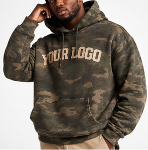 Sweat à capuche camouflage personnalisé OEM pour homme, épais, imprimé camouflage, avec poche, fournisseur en gros - Product Image 2