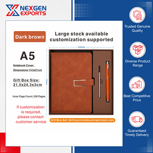 Worldwide Selling Eco-friendly Customizable Premium Quality Luxurious Hardcover PU Leather Business <b>Notebook</b> Gift <b>Set</b> India's - Product Image 2