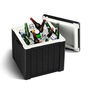 <b>Portable</b> 10 Gallon Cooler Box with Built-In Handle Multifunctional Outdoor Cocktail Side <b>Table</b> for Summer Gatherings - Product Image 1