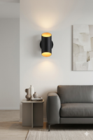 Lámpara LED de Pared Exterior Moderna, Cilíndrica, IP65 Impermeable, para Jardín y Balcón, Hecha en Vietnam