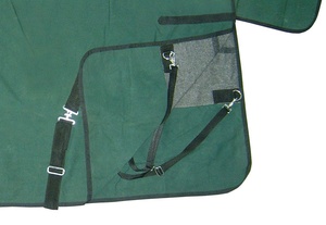 Couverture d'hiver pour chevaux la plus vendue, en toile, pour la course, durable, respirante, avec rembourrage en polaire de coton, portable, imperméable, col standard - Product Image 2