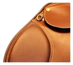 Selle d'obstacle en cuir marron avec arceau en bois, quincaillerie en laiton, siège confortable, options personnalisées - Product Image 3