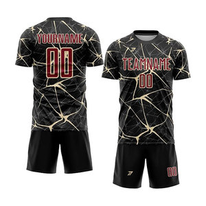 Maillot de football en maille respirant pour adultes et jeunes, personnalisable avec logo, numéro, nom et couleur d'équipe, fournisseur OEM en gros - Product Image 1