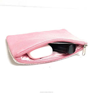 Trendy Would Dolly Do Beaded Clutch Bag Handmade Embroidered <b>Sequin</b> Zipper Pouch for White Statement Purse Gift Unisex - Product Image 3