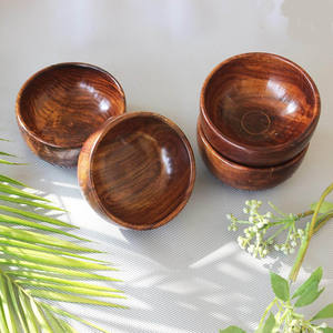 ชามไม้มะม่วงธรรมชาติงานแฮนด์เมดชิ้นส่วนตกแต่งตามสั่งสำหรับสลัดผลไม้เสิร์ฟอาหารเชื่อถือได้สินค้าจากโรงงาน - Product Image 4