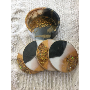 Luxury Handmade Pink <b>Resin</b> Geode Coasters Wholesale Gold Rim Agate Style <b>Epoxy</b> Drink Mats For Home <b>Table</b> Decoration Low Price - Product Image 3